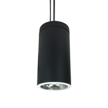  NYLD2-6P10140DWB - 6" Cobalt Pendant Mount Cylinder, Black, 1000L, 4000K, Diffused /White Reflector, 120V Triac/ELV