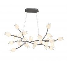  10115-042 - 26 Light Oval LED Chandelier, Brushed Vintage Grey