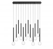  10150-02 - Positano, 12 Light Linear LED Chandelier, Matte Black