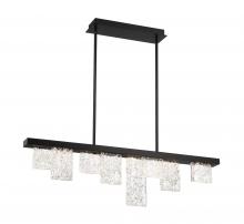  10174-013 - Siena, 8 Light Linear Chandelier, Brushed Black