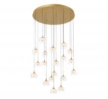  10214-030 - Manarola, 19 Light Round LED Chandelier, Painted Antique Brass