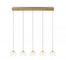  10217-030 - Manarola, 5 Light Linear LED Chandelier, Painted Antique Brass