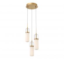  10221-030 - Verona, 3 Light Round LED Pendant, Painted Antique Brass