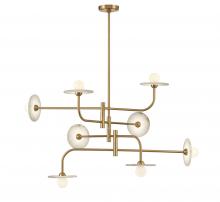  12052-037 - Teramo, 8 Light LED Chandelier, Brushed Brass