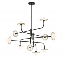  12053-02 - Teramo, 10 Light LED Chandelier, Matte Black