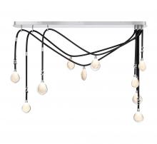  12068-02 - Bellissima, 10 Light Linear LED Chandelier, Black Sleeves