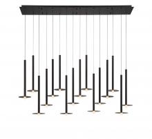  12108-02 - Piatto, 16 Light Linear LED Chandelier, Matte Black