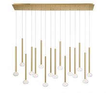  12146-07 - Soffio, 16 Light Linear LED Chandelier, Plated Brushed Gold