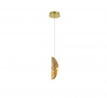  12166-020-07 - Sorrento, 1 Light LED Pendant, Copper, Gold Canopy