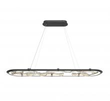  12174-040 - Nettuno 60" Oval LED Chandelier, 
Painted Brushed Grey