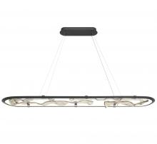  12175-040 - Nettuno 72" Oval LED Chandelier, 
Painted Brushed Grey