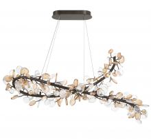  12223-043 - Pisa, 22 Light Ovalval LED Chandelier, Black with Gold Accent