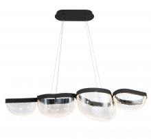  12238-08 - Aveah, 4 Light Linear LED Chandelier, Sand Black