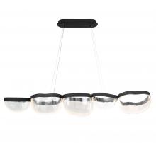  12239-08 - Aveah, 5 Light Linear LED Chandelier, Sand Black