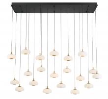  12242-02 - Adelfia, 20 light Rectangular LED Chandelier, Matte Black