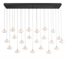  12243-02 - Adelfia, 23 light Rectangular LED Chandelier, Matte Black