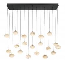  12247-02 - Calcolo, 20 light Rectangular LED Chandelier, Matte Black