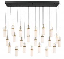  12249-02 - Verona, 23 light Rectangular LED Chandelier, Matte Black