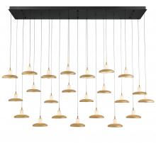  12261-02 - Mantova, 23 Light Rectangular LED Chandelier, Matte Black