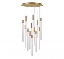  12272-037 - Gravina ,13 Light LED Chandelier, Brushed Brass, Clear Crystal