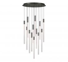  12272-048 - Gravina , 13 Light LED Chandelier, Brushed Gun Metal, Clear Crystal