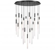  12273-048 - Gravina , 22 Light LED Chandelier, Brushed Gun Metal, Clear Crystal