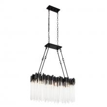  309N06MBFG - Matrix 6-Lt Linear Pendant - Matte Black/French Gold