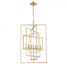  339-GA - Capri 7 Light Antique Gold Lantern Chandelier