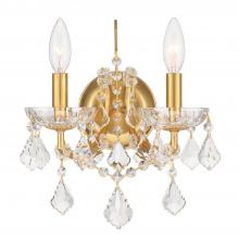  4452-GA-CL-MWP - Filmore 2 Light Hand Cut Crystal Antique Gold Sconce