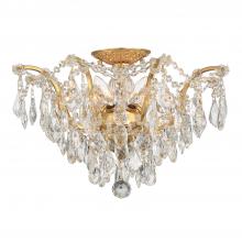  4457-GA-CL-MWP - Filmore 5 Light Hand Cut Crystal Antique Gold Flush Mount