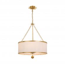  518-GA - Broche 6 Light Antique Gold Chandelier