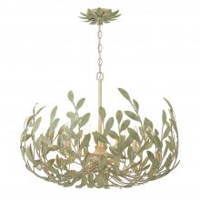  533-CT - Broche 6 Light Champagne Green Tea Chandelier