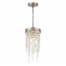  WIN-210-SA-CL-MWP - Winfield 1 Light Antique Silver Mini Pendant