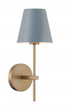  XAV-B8321-VG-BL - Xavier 1 Light Vibrant Gold + Blue Sconce