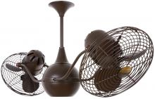  VB-BZZT-MTL - Vent-Bettina 360° dual headed rotational ceiling fan in bronzette finish with metal blades.