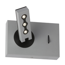  479LEDW-SV - Wall Sconce w/LED Reading Lamp, Silver Finish