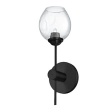  ABI-141W-MB-CLR - 1 Light Halogen Matte Black Vanity Light w/ Clear Glass