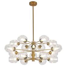  ABI-3318C-VB-CLR - 18 Light Halogen Chandelier Vintage Bronze with Clear Glass