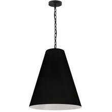  ANA-M-MB-797 - 1 Light Medium Anaya Matte Black Pendant w/ Black Shade