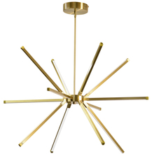  ARY-3260LEDC-AGB - 60W LED Chandelier, Aged Brass with White Acrylic Diffuser