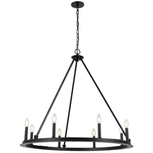  CLB-368C-MB - 8 Light Incandescent Chandelier, Matte Black