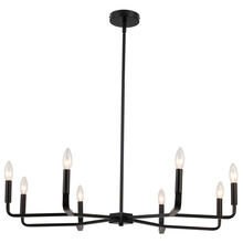  CLT-328-MB - 8 Light Incandescent Chandelier, Matte Black