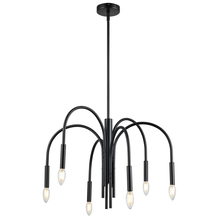  CLY-246C-MB - 6 Light Incandescent Chandelier, Matte Black