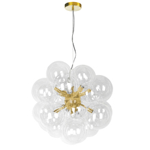  CMT-206P-CLR-AGB - 6 Light Halogen Pendant, Aged Brass with Clear Glass