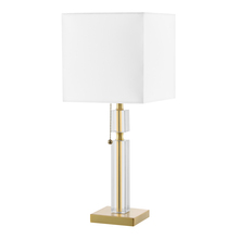  DM231-AGB - 1 Light Incandescent Table Lamp Aged Brass with White Shade