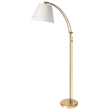  DM2578-F-AGB - 1 Light Incandescent Adjustable Floor Lamp, Aged Brass with White Shade