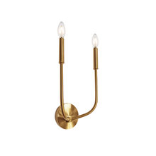  ELN-152W-AGB - 2 Light Incandescent Wall Sconce, Aged Brass