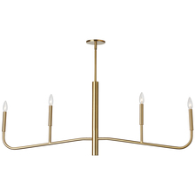  ELN-484HC-AGB - 4 Light Incandescent Horizontal Chandelier, Aged Brass