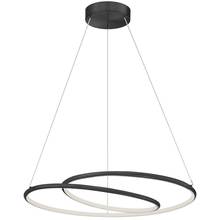  GBL-2438LEDC-MB - 38W Chandelier, Matte Black w/ White Silicone Diffuser