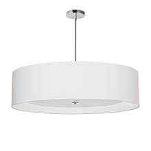  HEL-344P-PC-WH - 4 Light Polished Chrome Helena Pendant w/ White Shade and White Fabric Diffuser